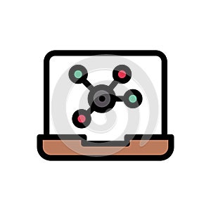 Sharing vector line colour icon