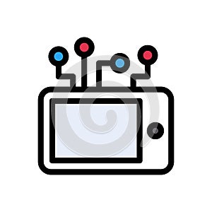 Sharing vector line colour icon