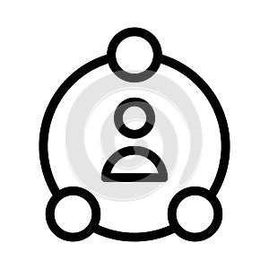 Sharing vector thin line icon