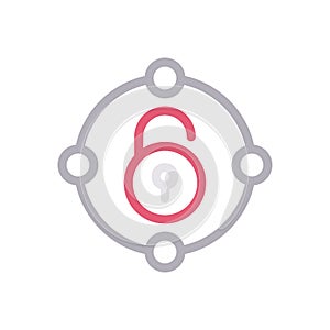 Sharing vector thin line icon