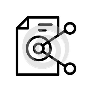 Sharing vector thin line icon