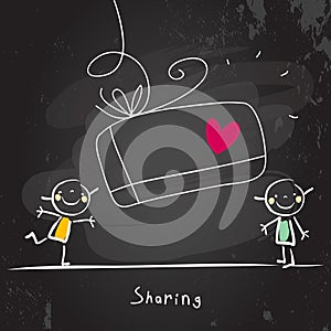 Sharing kids photo