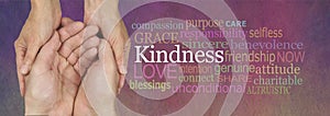 Sharing Kindness Word Tag Cloud Banner