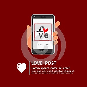 Sharing Love Message on Social Media