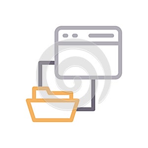 Sharing vector color line icon