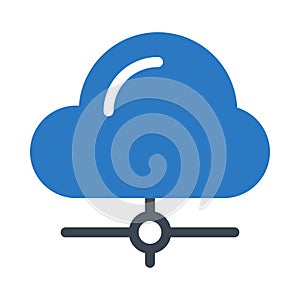 Sharing vector glyph color icon