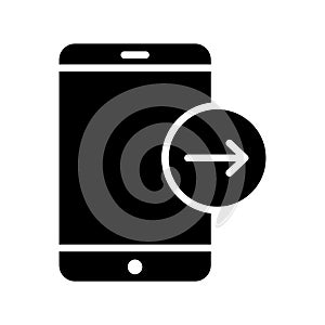 Sharing glyph flat vector icon