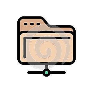 Sharing vector line colour icon