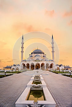 Sharjah Mosque beautiful Sunset view