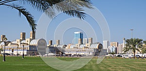 Sharjah, UAE, February 14, 2023: Blue Souk or Central Market is located in the center of Sharjah city in the United Arab
