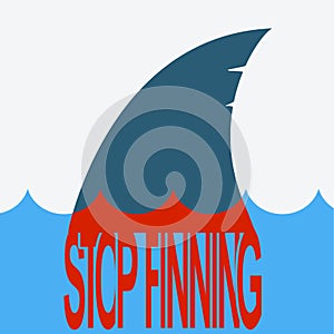 Shark blood fin.Vector symbol illustration