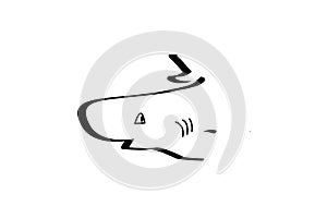 Shark character abstract illustration image