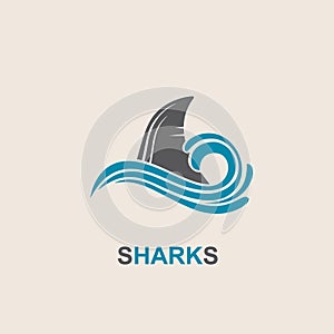 Shark fin icon