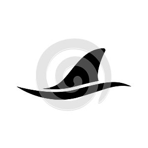 shark fin icon vector