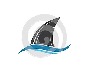 shark fin icon vector illustration photo