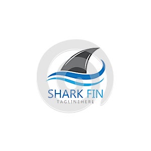 Shark fin logo template vector icon illustration design.