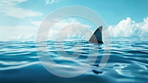 The Shark Fin in Ocean.AI generated image