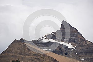 Shark fin shaped mountain on the perito moreno glacier in santa cruz argentina photo
