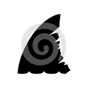Shark fin vector icon dolphin fish whale logo symbol cartoon illustration sea ocean doodle design