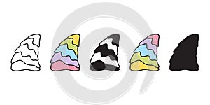 shark fin vector rainbow icon pastel dolphin fish whale logo symbol cartoon character illustratio