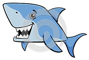 Shark fish cartoon character