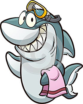 Shark with goggles