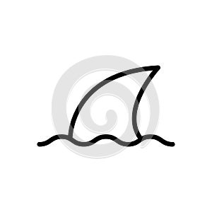 Shark icon - black vector