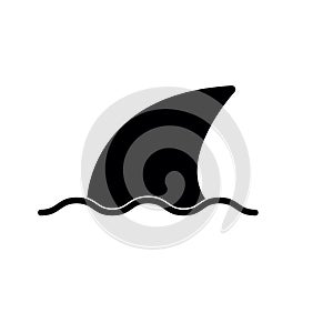 Shark icon - black vector