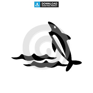 Shark icon or logo isolated sign symbol vector illustration