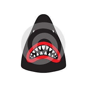 Shark icon  logo Shark fin dolphin fish whale ocean symbol illustration sign