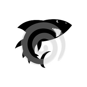 Shark icon sign isolated. Sea predator symbol. vector illustration