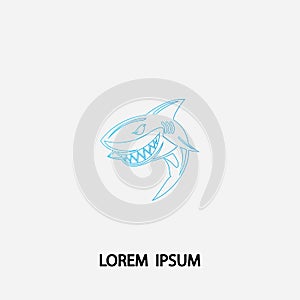 Shark illustration Logo