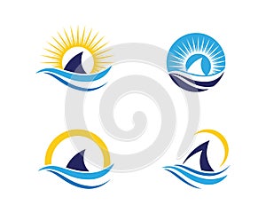 Shark illustration Logo Template