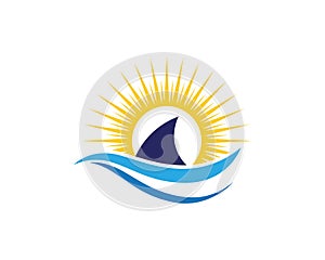 Shark illustration Logo Template
