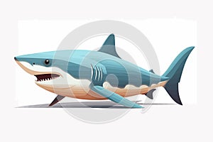 shark isolated vector style illustration