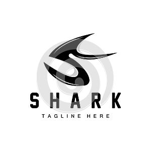 Shark Logo, Wild Fish Vector Illustration, Ocean Predator, Product Brand Design Icon