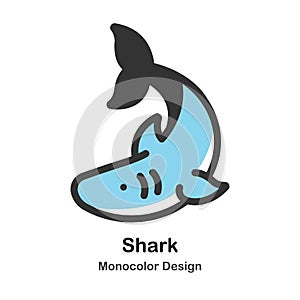 Shark Monocolor Illustration