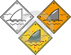 Shark sighting sign