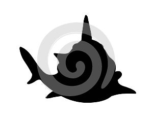 Shark silhouette icon
