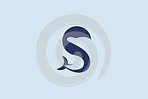 unique simple dolphin logo, animal, design vector