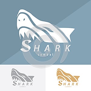 Shark symbol icon design.