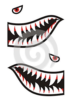 Shark teeth decals