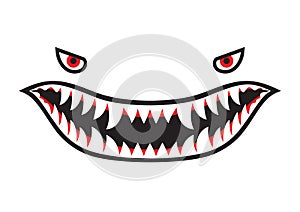 Shark teeth decals design