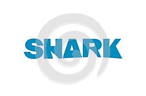 Shark Typography Logo