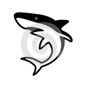 Shark vector fish icon logo clip art character cartoon illustration dolphin tail whale fin