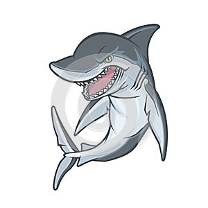 Shark. Vector simple illustration.