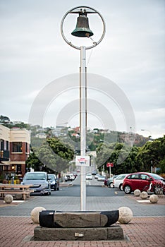 Shark Warning Bell sign and Bell Ringer photo