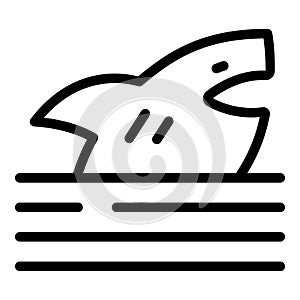 Sharks alertness icon outline vector. Ocean predator attack