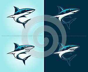 Sharks illustration emblem