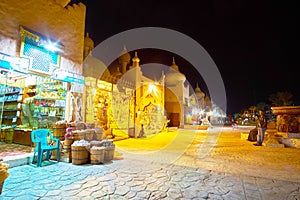 Evening alley of 1001 nights market, Sharm El Sheikh, Egypt